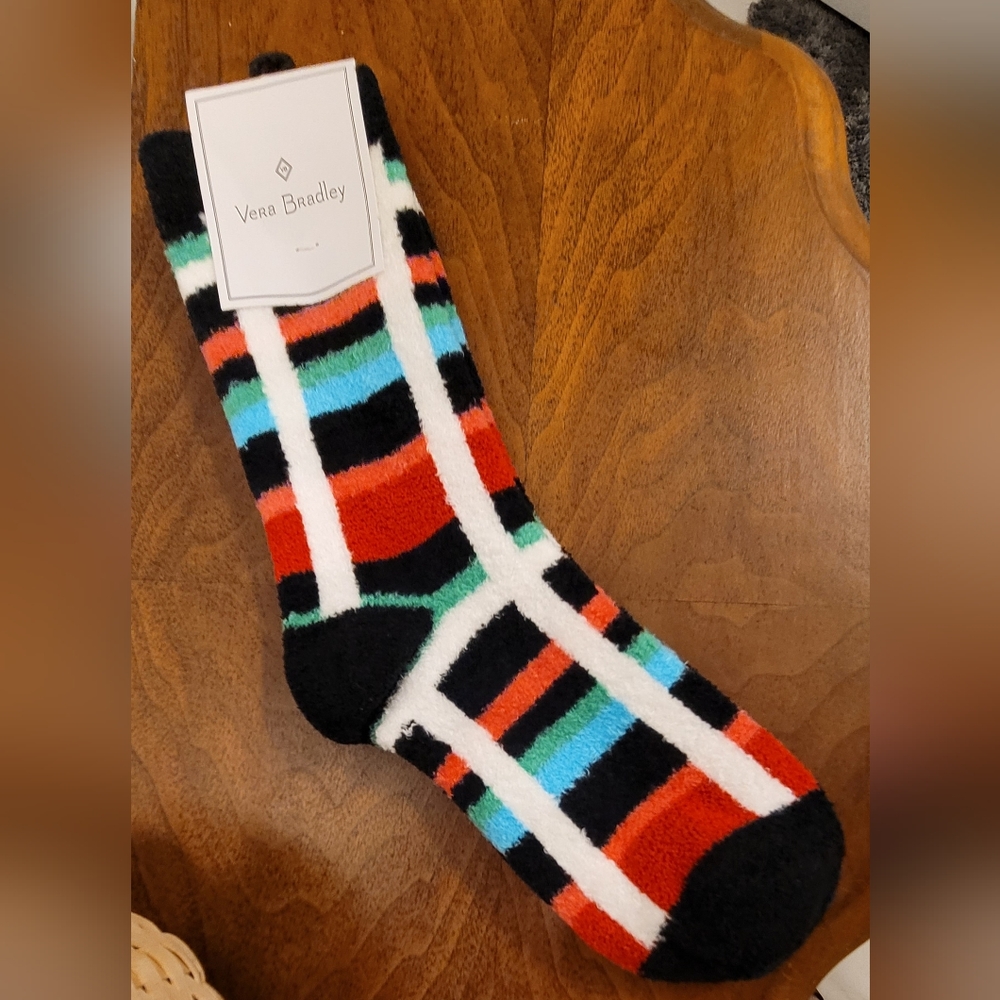 VERA BRADLEY Cozy Socks Ribbons Plaid NWT
